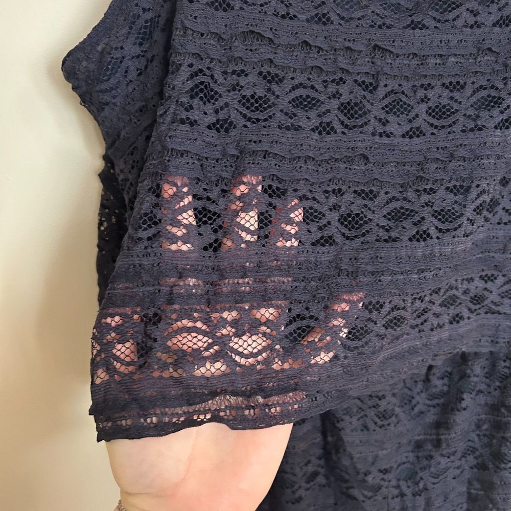 Zara Navy Lace Strappy Romper - Picture 8 of 9